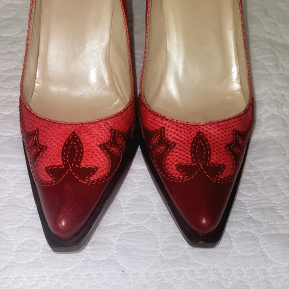 Christian Dior Vintage Snakeskin Heels - Picture 4 of 7